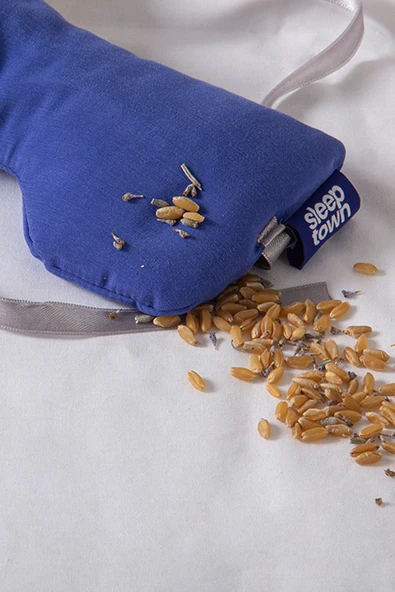 Sleeptown Cooly Ipek Lavantalı Göz Yastığı, Uyku Bandı, Ağırlıklı Göz Maskesi-mavi - 3