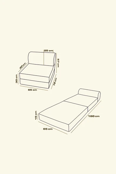 Sleeptown Magic Tek Kişilik Katlanır Yataklı Kanepe Koltuk - 5
