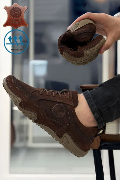 Big King Nubuk Hakiki Deri Spider Erkek Çarık Ayakkabı - Resim 4