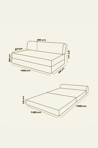 Sleeptown Magic Çift Kişilik Katlanır Yataklı Kanepe Koltuk - 6