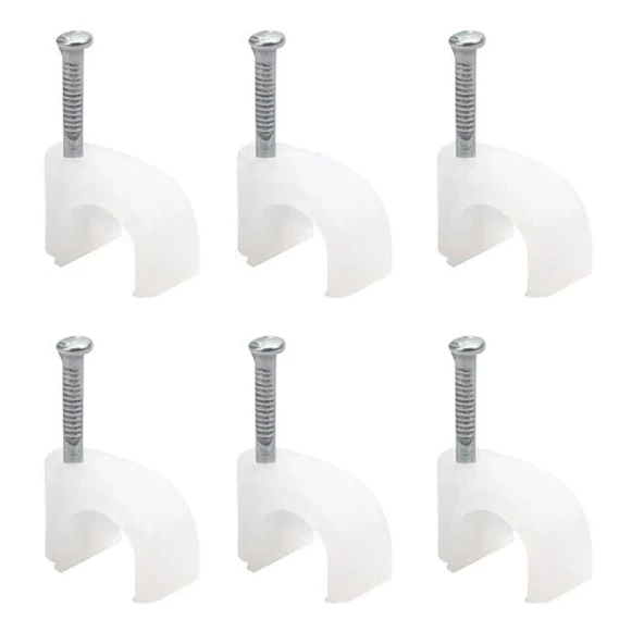 Kroşe 1 Numara Çelik Çivili 4 Mm (Kordon Kabloları İçin) 100'lü Poşet Powermaster