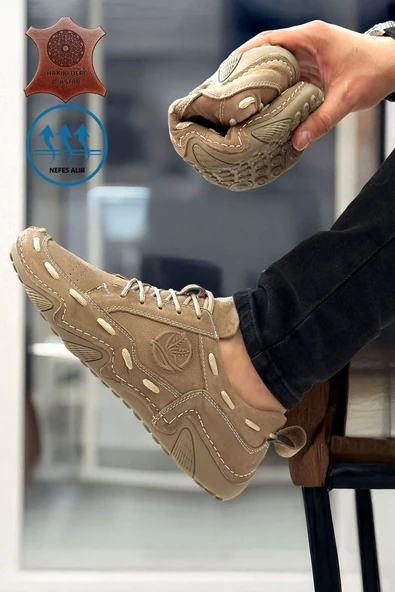 Big King Nubuk Hakiki Deri Spider Erkek Çarık Ayakkabı - Resim 3