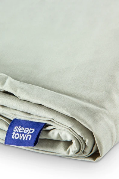 Sleeptown Celia Pamuk Luxury Yıkanabilir Mevsimlik Otel Nevresimi Tek Kişilik Nevresim - Mint Yeşili - 2