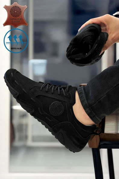 Big King Nubuk Hakiki Deri Spider Erkek Çarık Ayakkabı - Resim 2