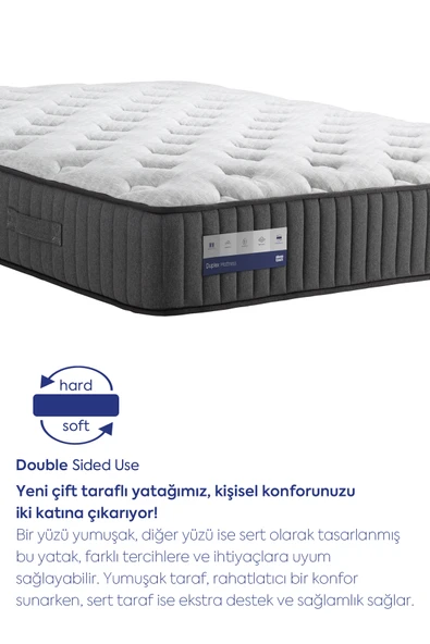 Sleeptown Duplex Ortopedik Çift Taraflı Pocket Yaylı Yatak Tek/Çift Kişilik - 11