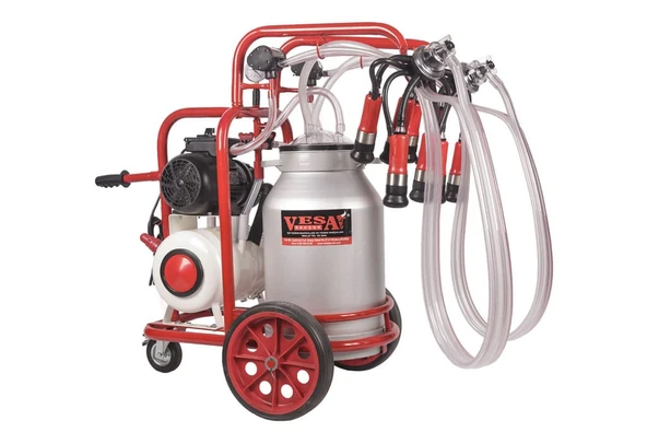 VESA ÇİFTLİ SÜT SAĞIM MAKİNASI KURU TİP 40 LİTRE KAZANLI