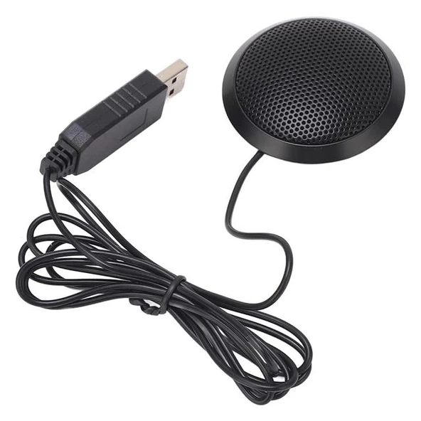 Haiki HK-102 USB 1.5 Metre Kablolu Kondenser Masaüstü Toplantı Podcast Mikrofonu - Resim 2