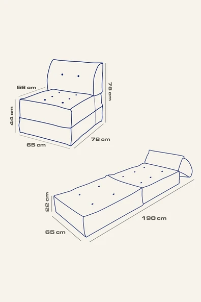Sleeptown Mocca Tek Kişilik Katlanır Yataklı Kanepe Koltuk - 12