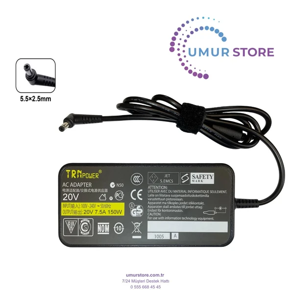 Chicony A18-150P1A 5.5x2.5mm N Adaptörü ürün görseli