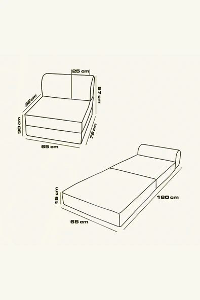 Sleeptown Magic Lux Katlanır Yataklı Tek Kişilik Koltuk - 12