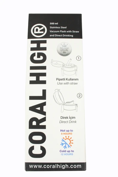 Coral Hıgh Çelik Matara - Resim 5