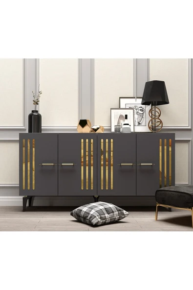 cantek dizayn JUNES KONSOL ANTRASİT-ALTIN