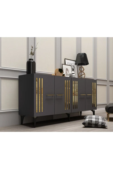 cantek dizayn JUNES KONSOL ANTRASİT-ALTIN - 2