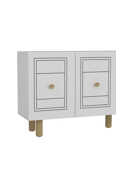 cantek dizayn DARİOCT (KB150) BOHEM KONSOL BEYAZ-BEYAZ - Resim 5