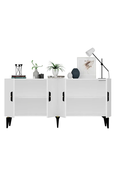 cantek dizayn PLUSS 4 KAPAKLI KONSOL BEYAZ - Resim 7