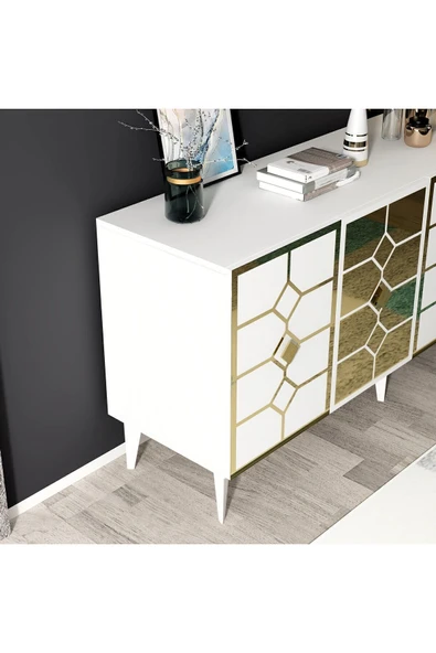 cantek dizayn IRMAK KONSOL BEYAZ-ALTIN - 5