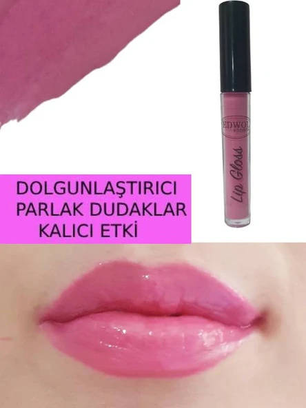 Make Up Likit Işıldayan Dolgunlaştırıcı Parlak Lip Gloss Pembe Ruj ürün görseli