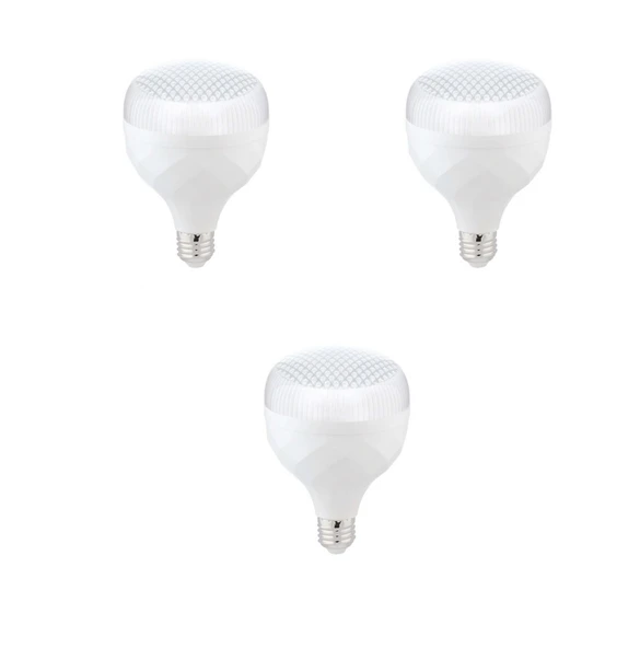 ZMR 20W 3’lü Kristal Camlı T-Bulb LED Ampul E27 6500K Beyaz Işık 1800lm