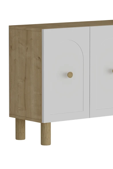 cantek dizayn Notrect (KB150) Bohem Konsol Safir Meşe Beyaz - 5