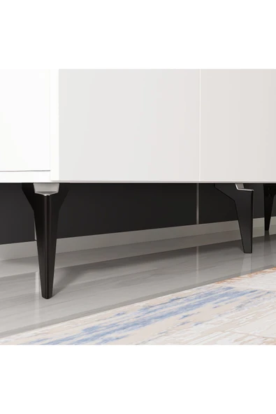 cantek dizayn ASSİMO 4 KAPAKLI KONSOL BEYAZ-BEYAZ - Resim 5