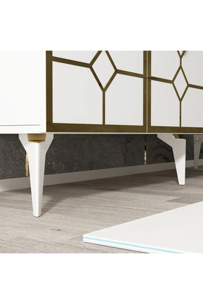 cantek dizayn ÇAĞLA KONSOL BEYAZ-ALTIN - 6