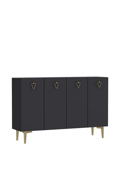 cantek dizayn LEYLACT (KM120) AYAKKABILIK ANTRASİT-ANTRASİT-ALTIN - 3