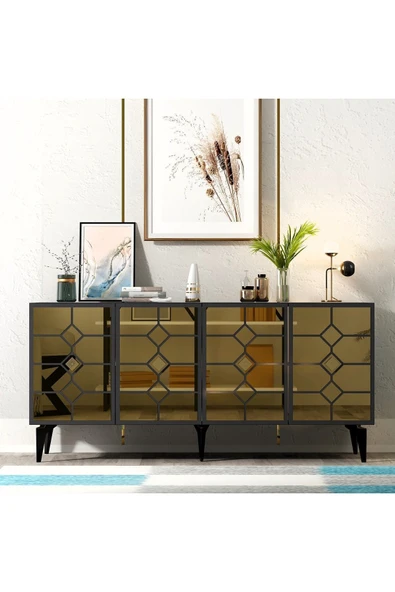 cantek dizayn ADEN KONSOL ANTRASİT-ALTIN ürün görseli