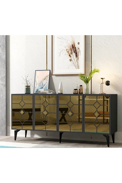 cantek dizayn ADEN KONSOL ANTRASİT-ALTIN - Resim 2