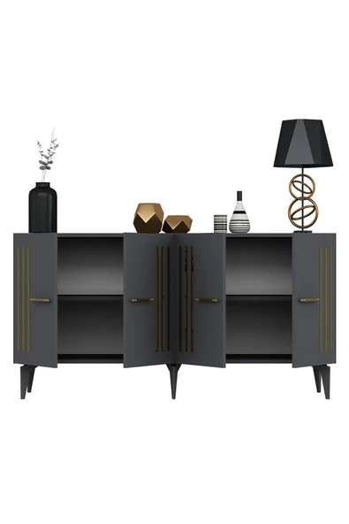 cantek dizayn JUNES KONSOL ANTRASİT-ALTIN - 5