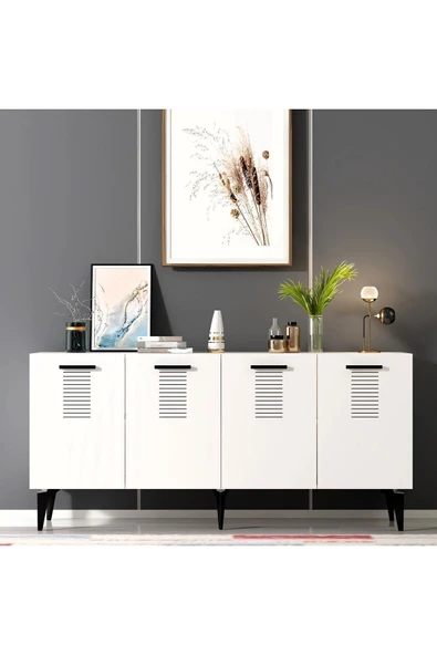 cantek dizayn ASSİMO 4 KAPAKLI KONSOL BEYAZ-BEYAZ ürün görseli