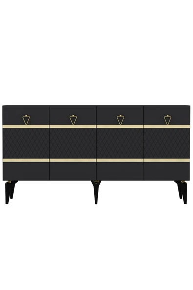 cantek dizayn PELİNCT KONSOL ANTRASİT ALTIN