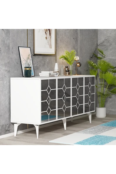 cantek dizayn ADEN KONSOL BEYAZ-GÜMÜŞ - Resim 3