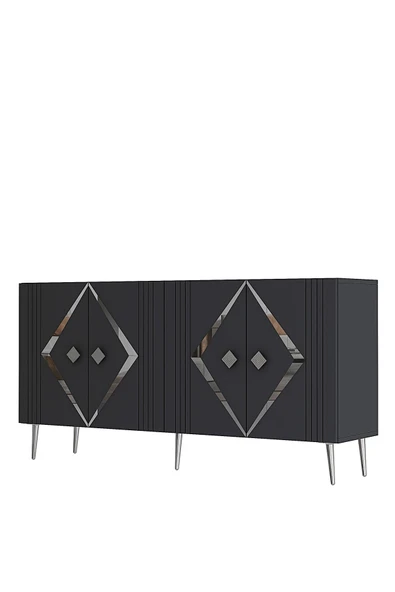 cantek dizayn Dominoct (KB150) Lazer Desenli Konsol Antrasit-gümüş - Resim 4