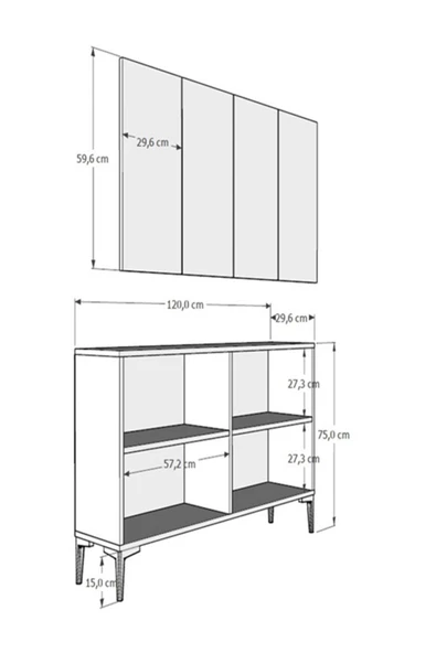 cantek dizayn LEYLACT (KM120) MUTFAK KİLER DOLABI ANTRASİT-ANTRASİT-ALTIN - 6