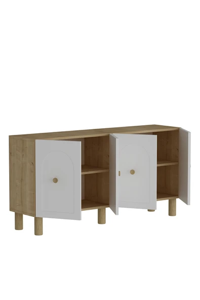 cantek dizayn Notrect (KB150) Bohem Konsol Safir Meşe Beyaz - 6