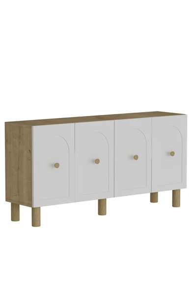 cantek dizayn Notrect (KB150) Bohem Konsol Safir Meşe Beyaz - 4