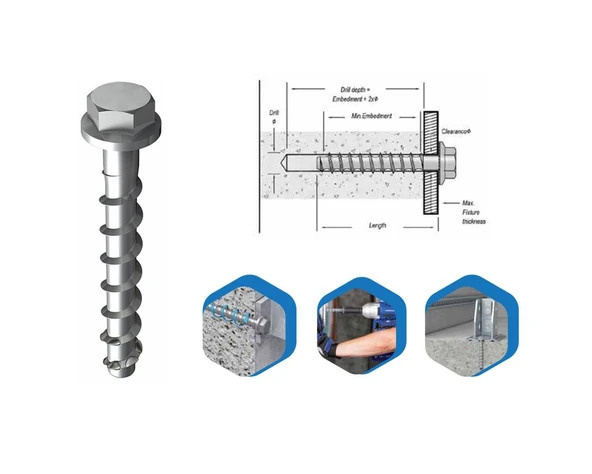 14x80 Beton Vidası-10'Lu PAKET
