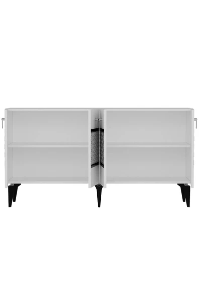 cantek dizayn İPEKCT 150 CM KONSOL BEYAZ-GÜMÜŞ - Resim 5