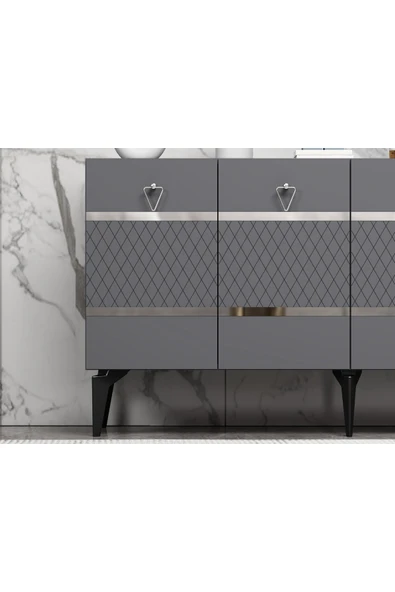 cantek dizayn PELİNCT KONSOL ANTRASİT GÜMÜŞ - Resim 2