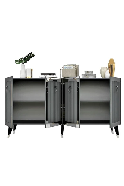 cantek dizayn Lazer Desenli Bare Konsol Antrasit-gümüş - Resim 4