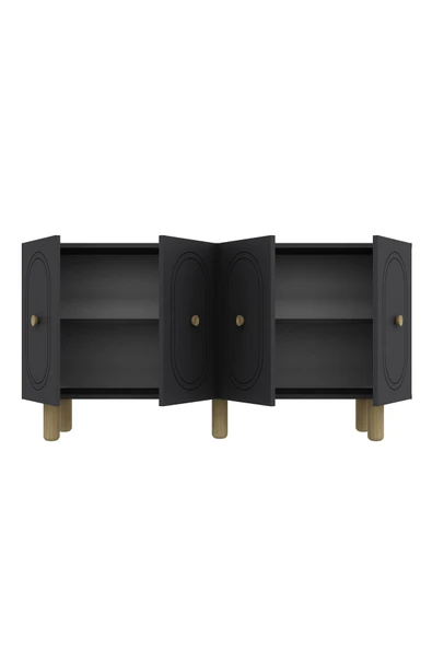 cantek dizayn POLENCT BOHEM KONSOL (KB150), BOHEM TV ÜNİTESİ 2 Lİ SALON TAKIMI ANTRASİT-ANTRASİT - 5