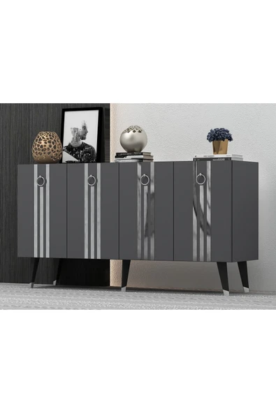 cantek dizayn 150 Cm Işıl Konsol Antrasit-gümüş - Resim 2