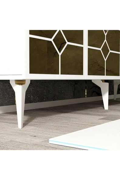 cantek dizayn ADEN KONSOL BEYAZ-ALTIN - Resim 6