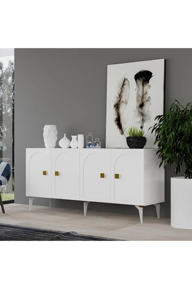 cantek dizayn OWEN KONSOL BEYAZ (BEYAZ DESEN) - 2