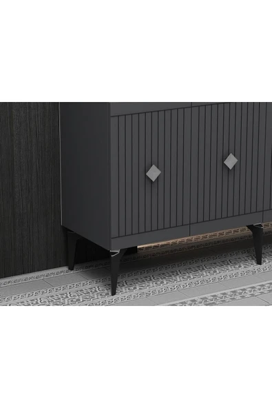 cantek dizayn 150 cm Midas  Konsol Antrasit Gümüş - Resim 3