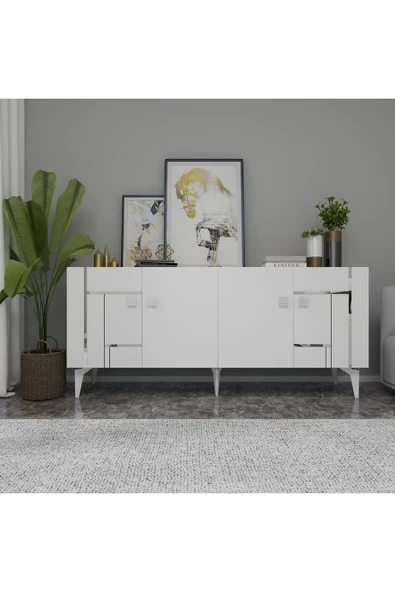 cantek dizayn MADDERA KONSOL BEYAZ-GÜMÜŞ