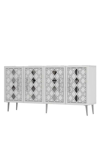 cantek dizayn DOMECT (KB150) KONSOL BEYAZ-GÜMÜŞ - Resim 7