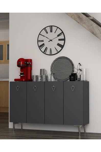cantek dizayn LEYLACT (KM120) KAHVE KÖŞESİ ANTRASİT-ANTRASİT-GÜMÜŞ