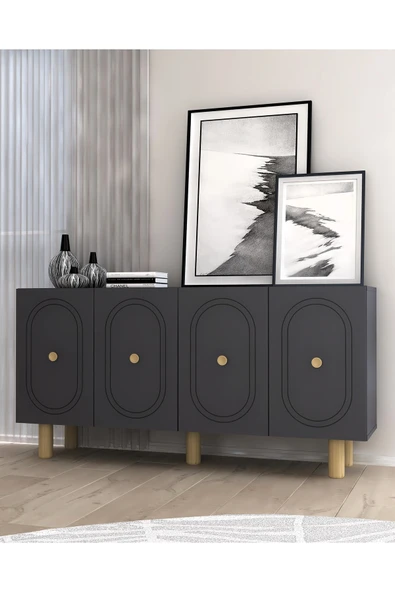 cantek dizayn POLENCT (KB150) BOHEM KONSOL ANTRASİT-ANTRASİT - Resim 2