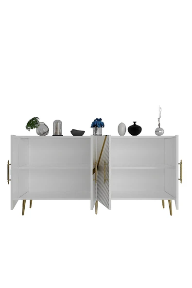 cantek dizayn FUGACT (KB150)  KONSOL BEYAZ-ALTIN - 6